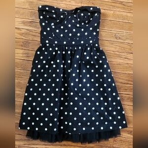 Dolls Kill Black and White Strapless Dress